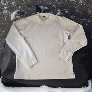 Uniqlo AIRism Men’s Sweatshirt White Split Hem Size XS